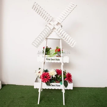 Creative Windmill Flower Stand Home Decoration Balcony Decorations Wooden Rack Coffee Shop Floor Plant Stand
Creative Windmill Flower Stand Home Decoration Balcony Decorations Wooden Rack Coffee Shop Floor Plant Stand