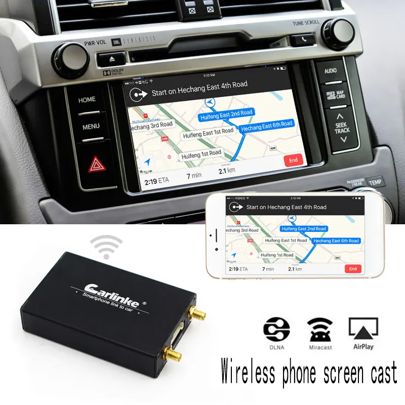 CarPlay Screen Mirroring Box for iPhone Android Screen Miracast / WlAN Display Device Wireless Connection
CarPlay Screen Mirroring Box for iPhone Android Screen Miracast / WlAN Display Device Wireless Connection