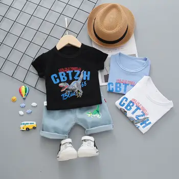 Summer Children Boys Girls Clothes Baby dinosaur Pattern T-shirt denim Pants 2Pcs/sets Kids Cotton Tracksuits Toddler Outfits
Summer Children Boys Girls Clothes Baby dinosaur Pattern T-shirt denim Pants 2Pcs/sets Kids Cotton Tracksuits Toddler Outfits
