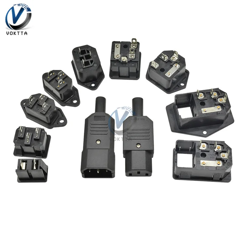 3 pin Male Female Plug Connector Socket AC-01 AC-01A AC-02 AC-02A AC-03 AC-04 AC-013A Screw-on/Snap AC Power Socket With Fuse
3 pin Male Female Plug Connector Socket AC-01 AC-01A AC-02 AC-02A AC-03 AC-04 AC-013A Screw-on/Snap AC Power Socket With Fuse
