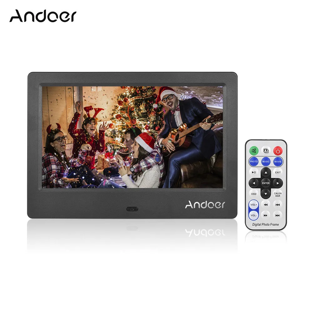 Andoer M705 7 Inch Size LED Digital Photo Frame Desktop Album Support Music/Video/Clock/ Calendar Functions with Remote Control
Andoer M705 7 Inch Size LED Digital Photo Frame Desktop Album Support Music/Video/Clock/ Calendar Functions with Remote Control