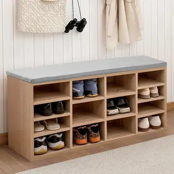 Shoe Bench Shoe Rack Shoe Storage Bench 14 Compartments With Padding for The Entrance Area Hallway Bedroom 104 X 30 X 48 cm
Shoe Bench Shoe Rack Shoe Storage Bench 14 Compartments With Padding for The Entrance Area Hallway Bedroom 104 X 30 X 48 cm