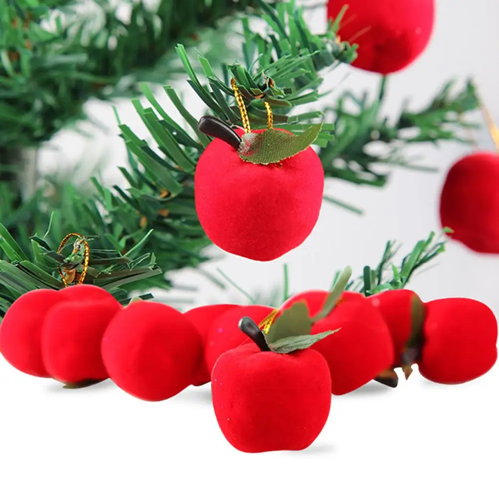 

12Pcs Christmas Apples Shape Hanging Pendant Christmas Tree Decorations For Home Xmas Christmas Tree Showcase Decoration