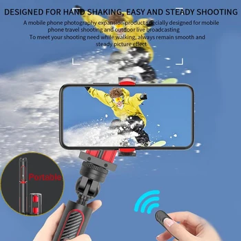 302 Anti Shake Phone Holder with PTZ Stabilizer Portable Single-axis Stabilization Device Anti-shake Smart Phone Selfie Stick
302 Anti Shake Phone Holder with PTZ Stabilizer Portable Single-axis Stabilization Device Anti-shake Smart Phone Selfie Stick