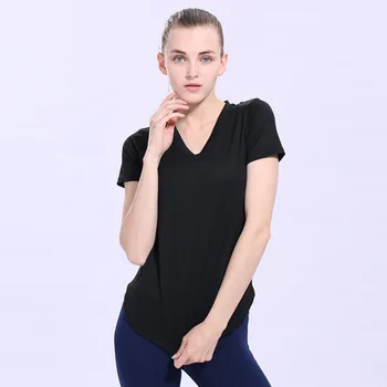 New fitness clothing female lace lady clothing summer quick-drying jacket running T-shirt V collar short sleeve
New fitness clothing female lace lady clothing summer quick-drying jacket running T-shirt V collar short sleeve