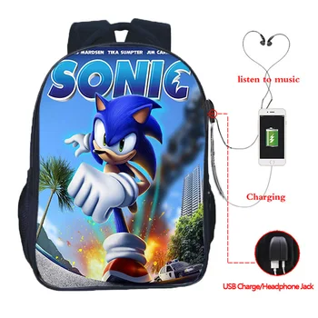 Hot Sale Sonic Backpack USB Charging Headphone Jack School Bags for Teenagers Multifunction Travel Backpack
Hot Sale Sonic Backpack USB Charging Headphone Jack School Bags for Teenagers Multifunction Travel Backpack