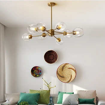 Nordic copper living room simple modern bedroom dining room chandelier light luxury fashion magic bean molecular lamps
Nordic copper living room simple modern bedroom dining room chandelier light luxury fashion magic bean molecular lamps