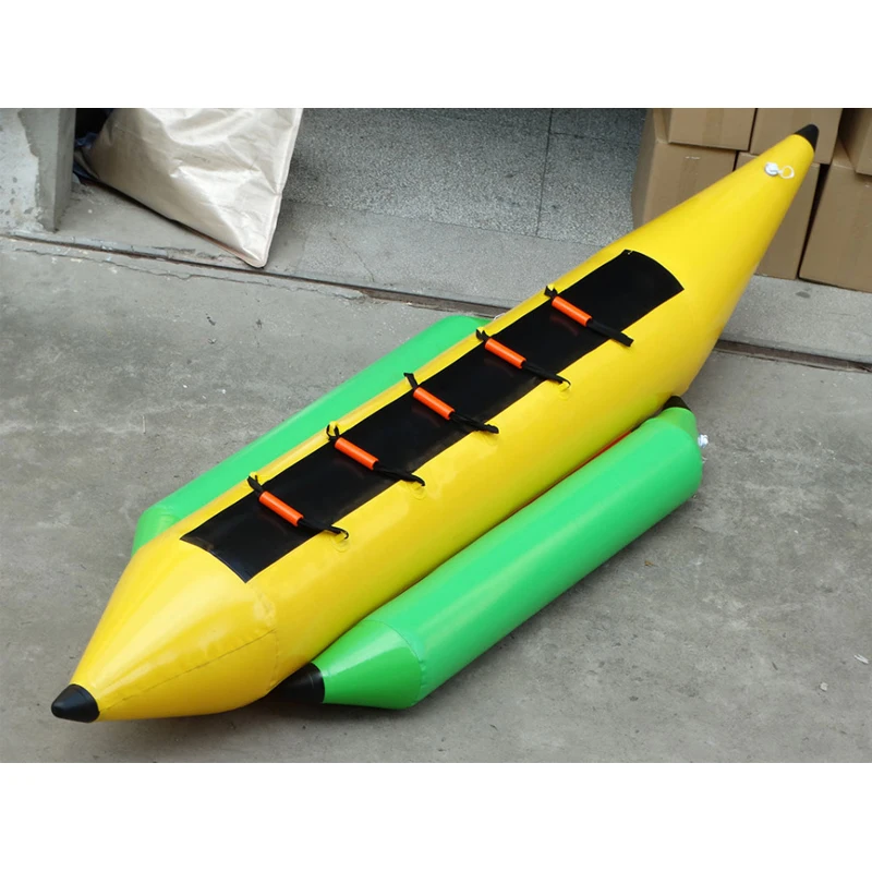 

PVC Commercial Mesh Cloth Inflatable Flying Fish Water Game Inflatable Floating Banana Boat For Outdoor Sports Play