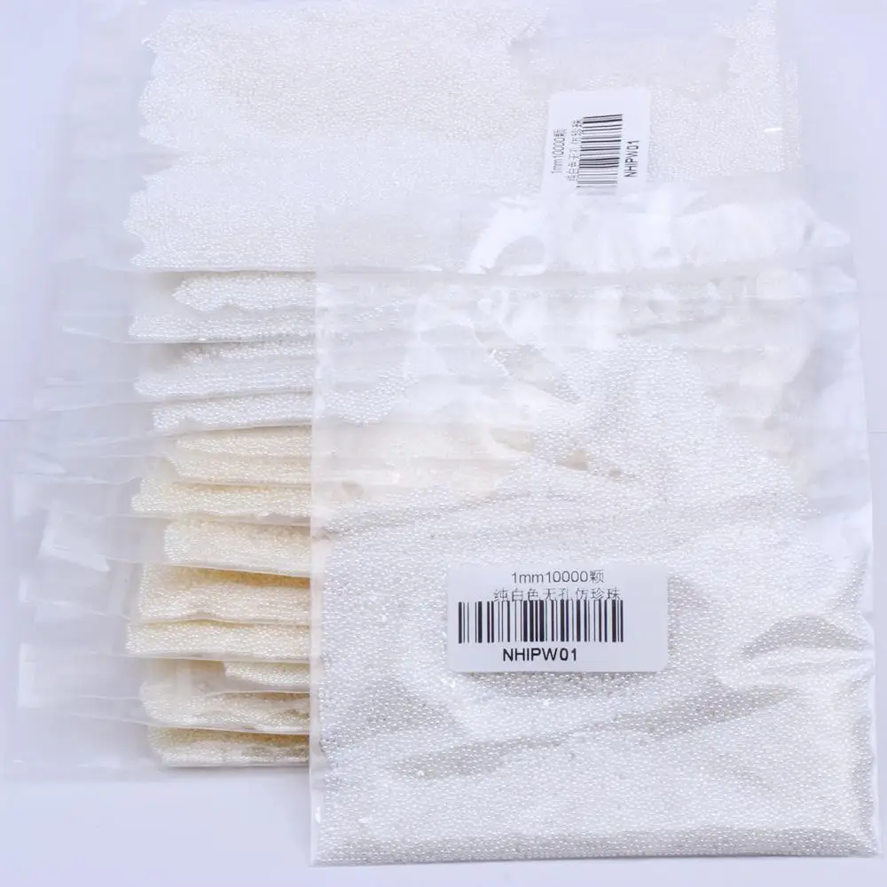No Hole Round 1mm 10000pcs Imitation Pearls Resin White Ivory Glue on Pearl Beads For Craft Nail Art DIY Decoration
No Hole Round 1mm 10000pcs Imitation Pearls Resin White Ivory Glue on Pearl Beads For Craft Nail Art DIY Decoration