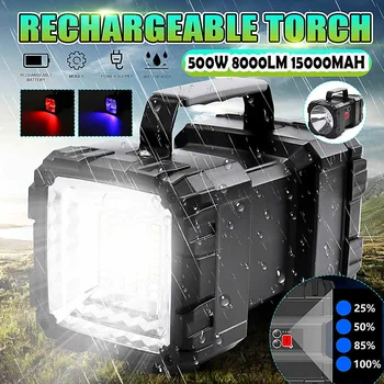 8000LM USB Charging LED Work Light Torch 15000mAh Battery Spotlight Hand Lamp Camping Lantern Searchlight for Fishing Hunting
8000LM USB Charging LED Work Light Torch 15000mAh Battery Spotlight Hand Lamp Camping Lantern Searchlight for Fishing Hunting