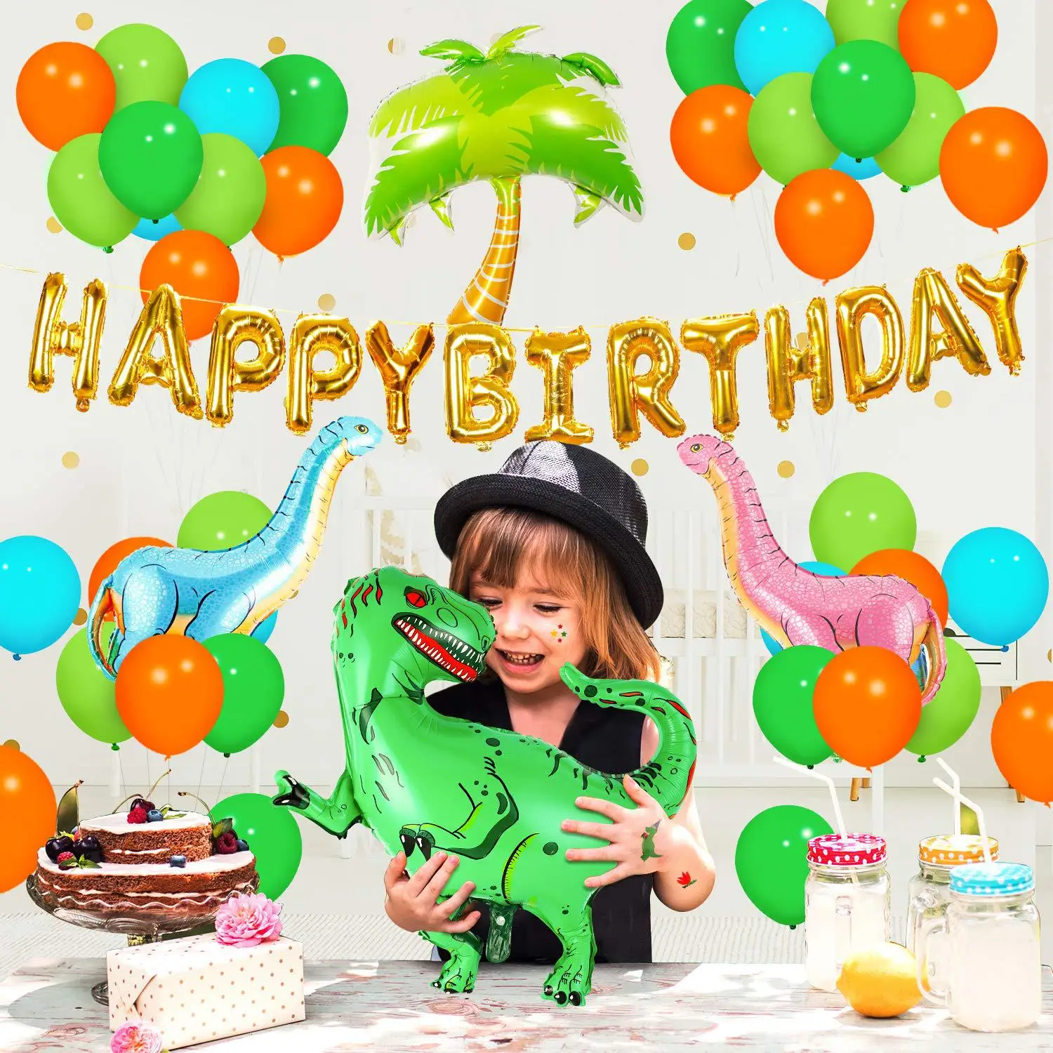 Dinosaur Party Decorative Supplies Set Dinosaur Felt Flag Tyrannosaurus Rex Aluminum Balloon Tattoo Cake Insert
Dinosaur Party Decorative Supplies Set Dinosaur Felt Flag Tyrannosaurus Rex Aluminum Balloon Tattoo Cake Insert