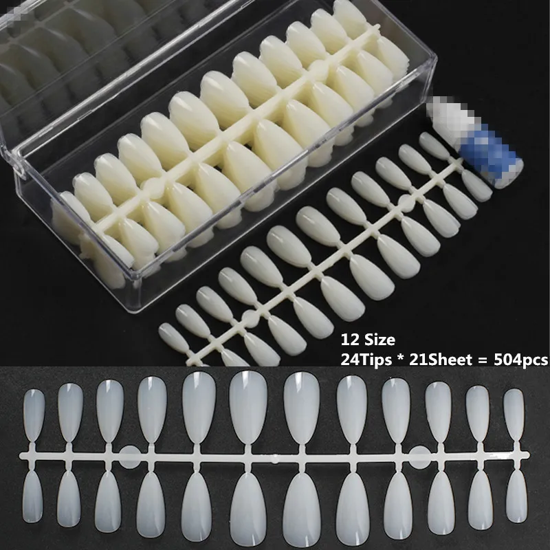 504 pcs Nail False Tips Folded without any Trace Effect Almond shaped Fake artificial Nails Tips color Display nail arts tools
504 pcs Nail False Tips Folded without any Trace Effect Almond shaped Fake artificial Nails Tips color Display nail arts tools