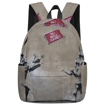 Two Children Red Signs No Ball Games Backpack Interior Key Chain Holder Luxury Backpack Arcuate Shoulder Strap
Two Children Red Signs No Ball Games Backpack Interior Key Chain Holder Luxury Backpack Arcuate Shoulder Strap