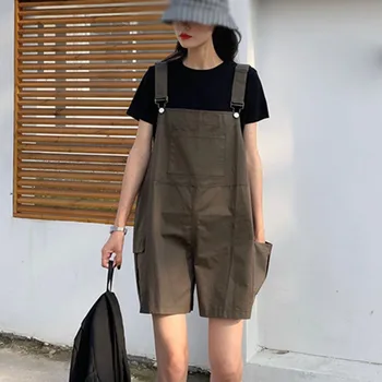 2020 Plus Size Overalls Summer New Wild Loose Solid Color Sling Shorts Fashion Casual Women Shorts With Pockets
2020 Plus Size Overalls Summer New Wild Loose Solid Color Sling Shorts Fashion Casual Women Shorts With Pockets