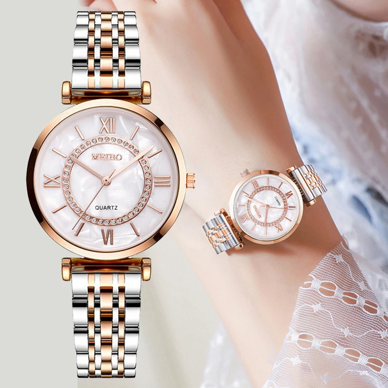 Women Watches Top Nice Plush Diamond Ladies Stainless Steel Band Wristwatches Silver Rose Mesh Strap Female Quartz Watch
Women Watches Top Nice Plush Diamond Ladies Stainless Steel Band Wristwatches Silver Rose Mesh Strap Female Quartz Watch