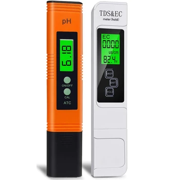 2 Pack PH Meter Water Quality Tester EC and Temperature Meter TDS Meter for Drinking Water, Aquarium, Pool Lab
2 Pack PH Meter Water Quality Tester EC and Temperature Meter TDS Meter for Drinking Water, Aquarium, Pool Lab