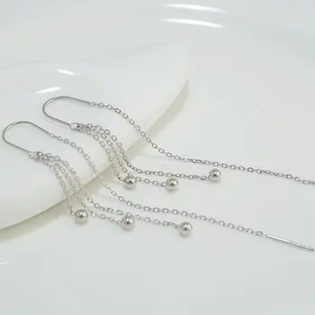 Ice River Genuine 925 Sterling Silver Thread Earring Women Long Chain Tassel Earrings Elegant Dangle Female Fine Jewelry 1 Pair
Ice River Genuine 925 Sterling Silver Thread Earring Women Long Chain Tassel Earrings Elegant Dangle Female Fine Jewelry 1 Pair