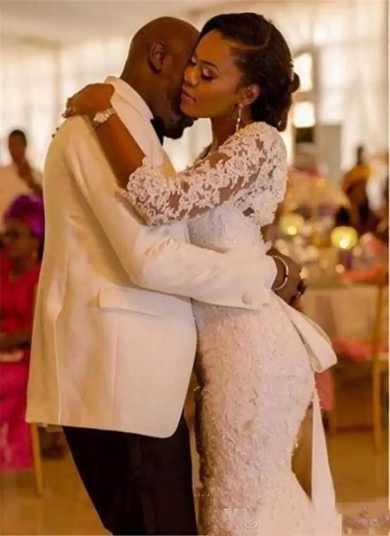 Mermaid Bridal Gowns Long Sleeves Lace Wedding Dresses Plus Size Nigerian Arabic African Robe de soriee
Mermaid Bridal Gowns Long Sleeves Lace Wedding Dresses Plus Size Nigerian Arabic African Robe de soriee