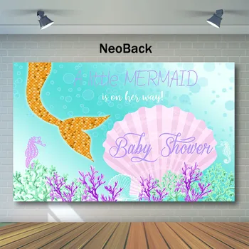 Neoback Mermaid Backdrop Little Mermaid Baby Shower Photo Background Undersea World Coral Shell Photography Backdrops
Neoback Mermaid Backdrop Little Mermaid Baby Shower Photo Background Undersea World Coral Shell Photography Backdrops