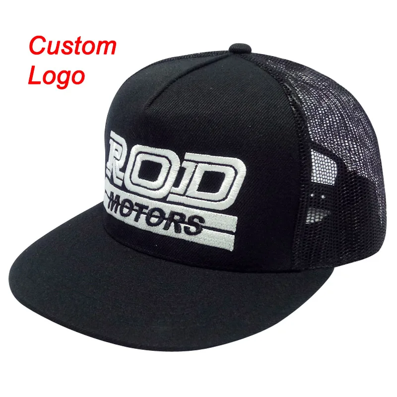 

Custom Hat OEM Trademark Logo Unisex Sizable Snap Back Youth Adult Snapback Adjustable Sizeable Closing Mesh Tennis Trucker Cap