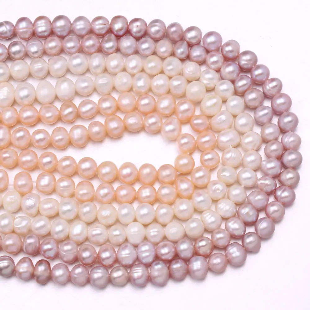 

Natural Freshwater Pearls Round shape Beading High Quality Loose Spacer Beads DIY Elegant Necklace Bracelet Jewelry Making 36cm