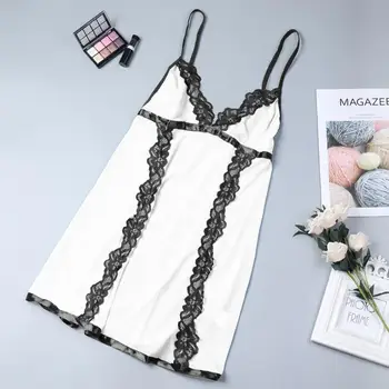 Women Lace Nightdress Comfort Solid Fashion Deep V-Neck Backless Sleveless Sleepwear Camisolas Sensuais 2019 New Hot Sale 1
Women Lace Nightdress Comfort Solid Fashion Deep V-Neck Backless Sleveless Sleepwear Camisolas Sensuais 2019 New Hot Sale 1