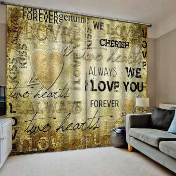 retro yellow curtains Luxury Blackout 3D Window Curtain For Living Room romantic love curtains Blackout curtain
retro yellow curtains Luxury Blackout 3D Window Curtain For Living Room romantic love curtains Blackout curtain