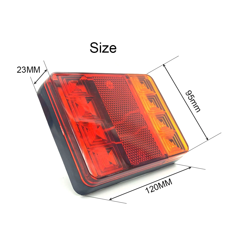 CNSUNNYLIGHT Car Truck LED Rear Tail Light Warning Lights Rear Lamps Waterproof Tailight Parts for Trailer Caravans DC 12V 24V (2)