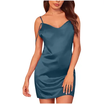 Women Silk Underwear Sexy Sleepwear Sleep Dress V-neck Babydoll Spaghetti Strap Plus Size Backless Sleepwear Nightgowns
Women Silk Underwear Sexy Sleepwear Sleep Dress V-neck Babydoll Spaghetti Strap Plus Size Backless Sleepwear Nightgowns