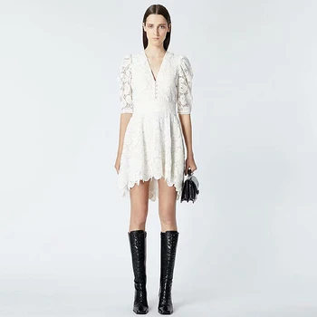 Runway High Quality 2020 New Women'S Fashion Party Casual Sexy V-Neck Vintage Elegant Chic White Lace Dress
Runway High Quality 2020 New Women'S Fashion Party Casual Sexy V-Neck Vintage Elegant Chic White Lace Dress