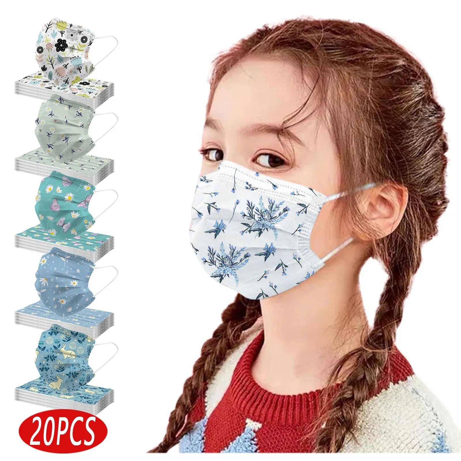 20PCS mascara Dustproof Facial Cosplay masque Children 3-Layer Mask Kids Protector Flower-Prints Disposable Face mascherina
20PCS mascara Dustproof Facial Cosplay masque Children 3-Layer Mask Kids Protector Flower-Prints Disposable Face mascherina