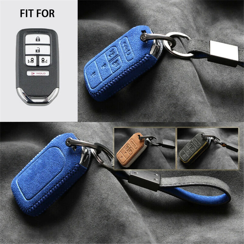Suede Leather Auto Accessories 5 Buttons Remote Start Car Key Fob Protector Cover Case Fit For Honda Accord Civic CRV Pilot 2020
Suede Leather Auto Accessories 5 Buttons Remote Start Car Key Fob Protector Cover Case Fit For Honda Accord Civic CRV Pilot 2020