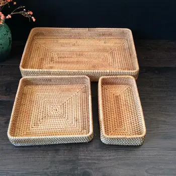 3PCS/Set Rattan Hand-Woven Storage Tray Rectangle Serving Tray Decorative Rattan Tray For Desktop Vegetable Fruit Snack Storage
3PCS/Set Rattan Hand-Woven Storage Tray Rectangle Serving Tray Decorative Rattan Tray For Desktop Vegetable Fruit Snack Storage