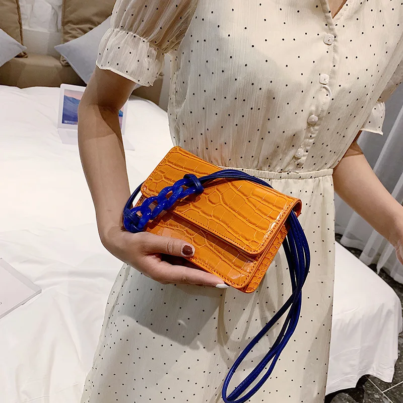 Moriyama small bag 2019 new crocodile pattern gradient chain small square women shoulder bag messenger bag
Moriyama small bag 2019 new crocodile pattern gradient chain small square women shoulder bag messenger bag