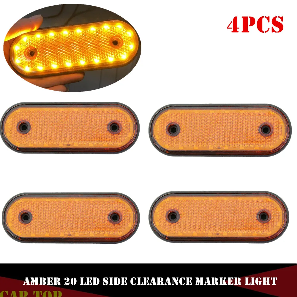 4PCS Red LED Trunk Light 20LED Side Marker Light Rear Indicator Tail Truck Trailer Brake Light 24V LED Lights For Trucks
4PCS Red LED Trunk Light 20LED Side Marker Light Rear Indicator Tail Truck Trailer Brake Light 24V LED Lights For Trucks
