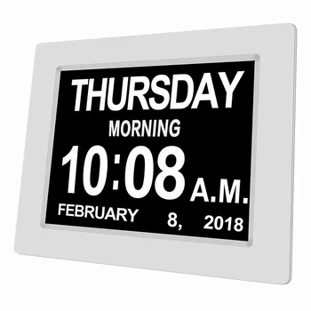 8 Language Digital Alarm Clock Extra Large Non-Abbreviated Electronic Day Clock Memory Loss Elderly & Vision Impairment 8 inch
8 Language Digital Alarm Clock Extra Large Non-Abbreviated Electronic Day Clock Memory Loss Elderly & Vision Impairment 8 inch