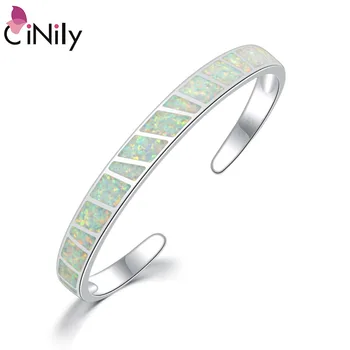 CiNily White Fire Opal Stone Adjustable Open Bangles Silver Plated Simple Chic Bracelets Summer Jewelry Bohemia Boho Woman Man 
CiNily White Fire Opal Stone Adjustable Open Bangles Silver Plated Simple Chic Bracelets Summer Jewelry Bohemia Boho Woman Man