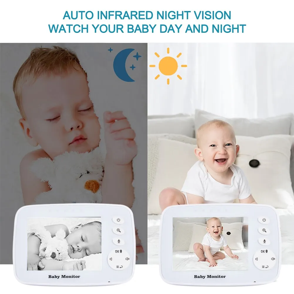 CYSINCOS Baby Monitor Wireless Video Nanny 3.2 Inch TFT LCD Baby Nursery IR Night Vision 2 Way Talk Temperature Sensor Lullabies
CYSINCOS Baby Monitor Wireless Video Nanny 3.2 Inch TFT LCD Baby Nursery IR Night Vision 2 Way Talk Temperature Sensor Lullabies