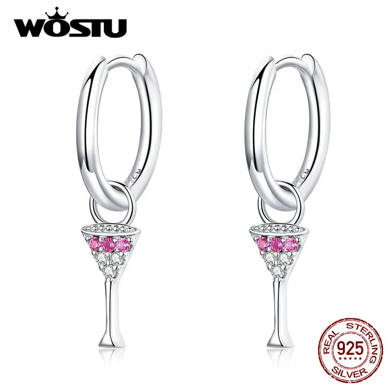 WOSTU 100% 925 Sterling Silver Romantic Wine Cups Drop Earrings Zircon Earring For Women Wedding Engagement Jewelry CQE742
WOSTU 100% 925 Sterling Silver Romantic Wine Cups Drop Earrings Zircon Earring For Women Wedding Engagement Jewelry CQE742