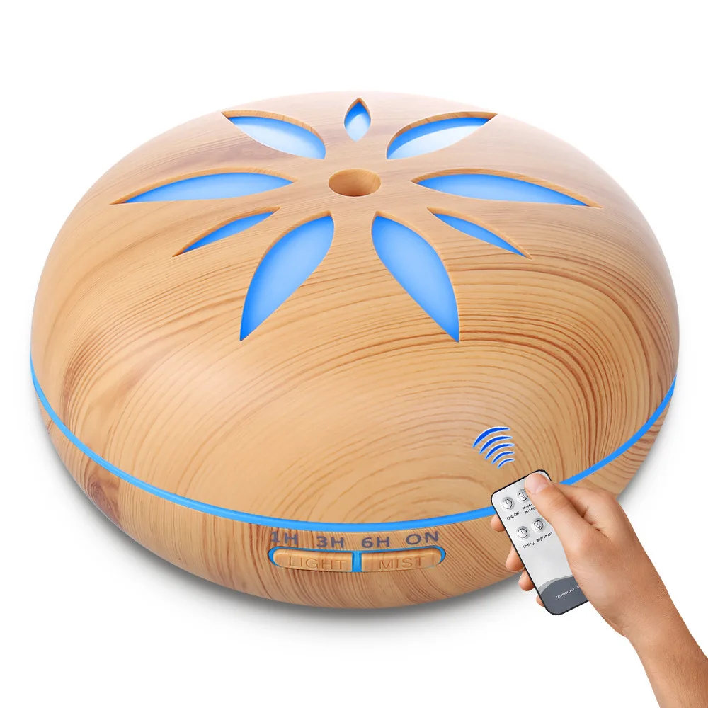 550ml Wood Grain Flower Aroma Diffuser Remote Control Ultrasonic Air Humdifier Timing Mist Maker Mini Home Air Purifier
550ml Wood Grain Flower Aroma Diffuser Remote Control Ultrasonic Air Humdifier Timing Mist Maker Mini Home Air Purifier
