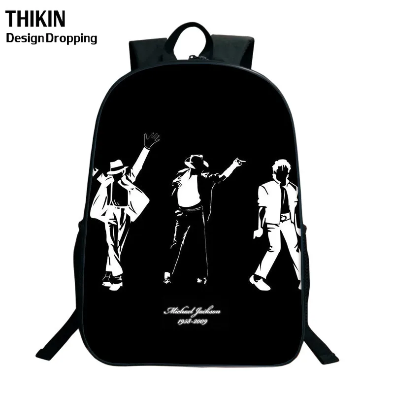 THIKIN Hot Sale King of POP Michael Jackson Printing Daily Backpacks Backpack for Laptop Ladies Day Pack Computer Backpacks
THIKIN Hot Sale King of POP Michael Jackson Printing Daily Backpacks Backpack for Laptop Ladies Day Pack Computer Backpacks
