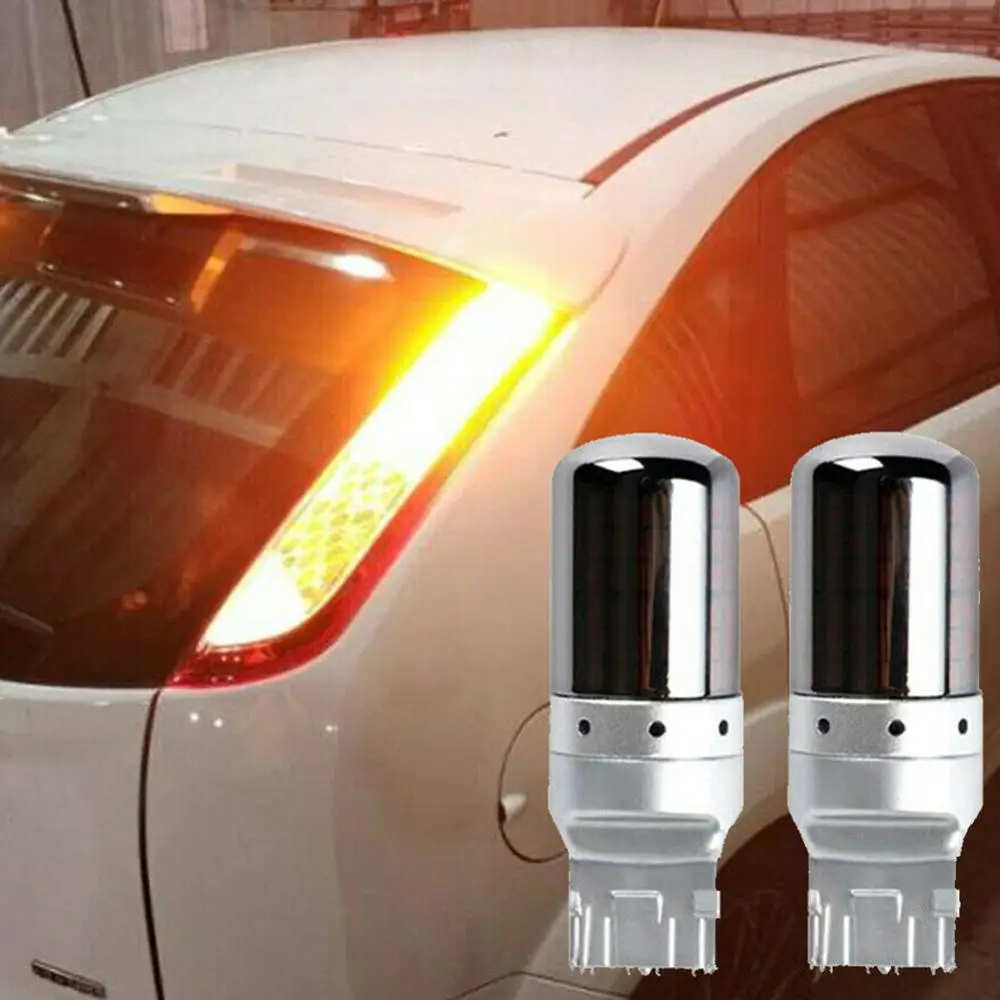 Car signal lights, rear turn signal, 2 sets of chrome 7440 T20 amber Canbus error-free LED bulb turn signal Car brake warning
Car signal lights, rear turn signal, 2 sets of chrome 7440 T20 amber Canbus error-free LED bulb turn signal Car brake warning