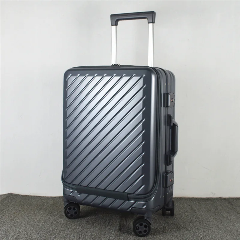 

CHENGZHI 20" 24" inch aluminium frame laptop suitcase PC carry on luggage with wheels spinner cabin trolley for traveling