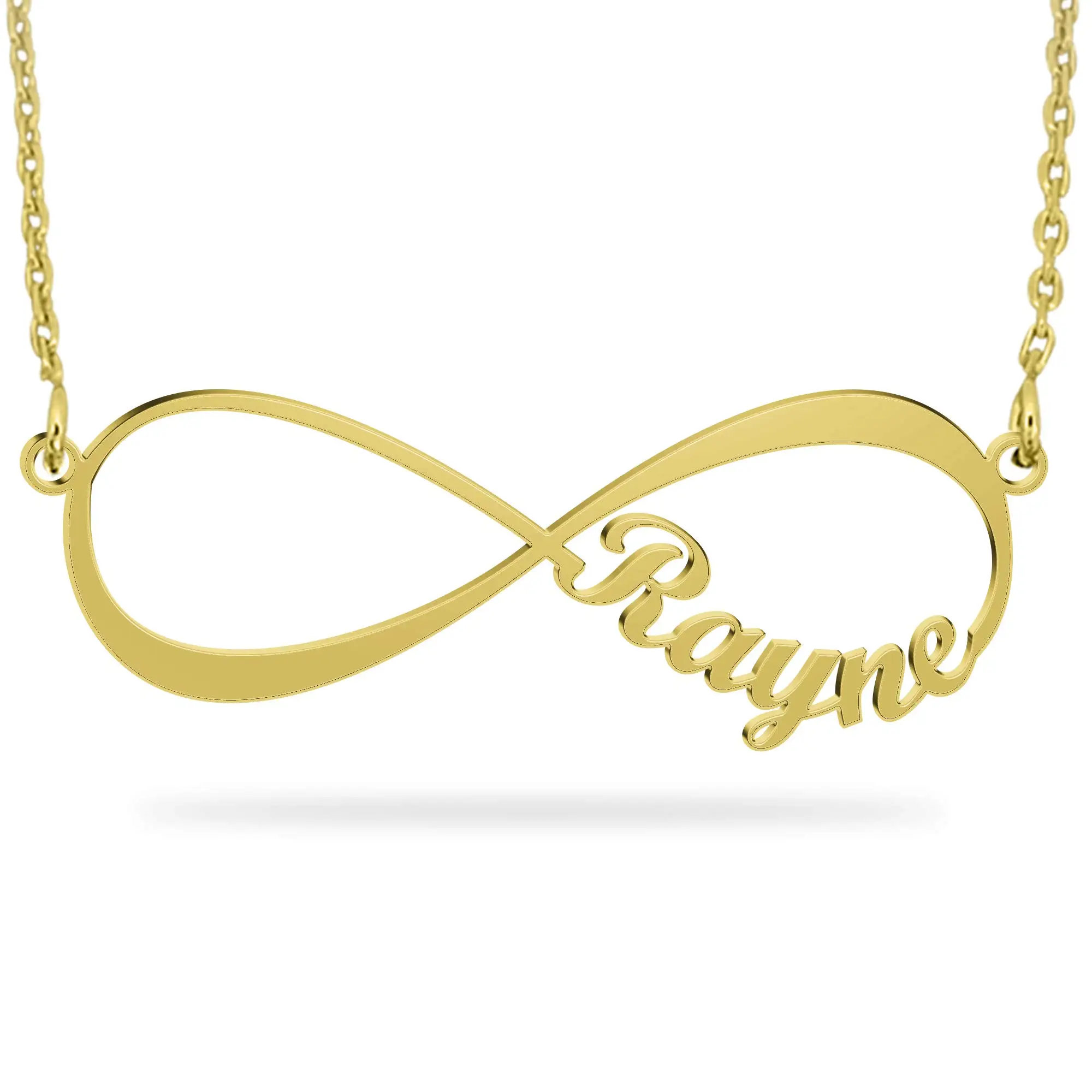 

Infinity Name Necklace Personalized Gold Plated Nameplate Necklace Custom Made with Any Names Pendant Jewelry Gift for Women