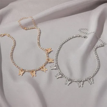 Fashion Zircon Butterfly Necklace Female Insect Necklace Sweet Retro Jewelry Necklace Butterfly Tassel Pendant Clavicle Chain 
Fashion Zircon Butterfly Necklace Female Insect Necklace Sweet Retro Jewelry Necklace Butterfly Tassel Pendant Clavicle Chain