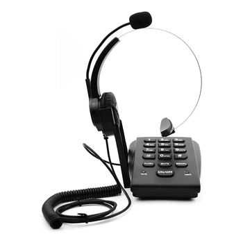 

Call Center Telephone Dialpad Corded with Noise Cancellation Headset for Home Phone Customer Service Home-Based Agent