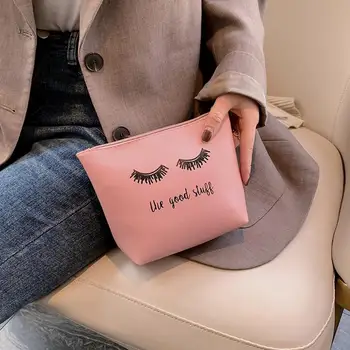 Durable PU Leather Cosmetic Handbags Casual Creative Letters Print Makeup Storage Organizer Fashion Women Clutches
Durable PU Leather Cosmetic Handbags Casual Creative Letters Print Makeup Storage Organizer Fashion Women Clutches