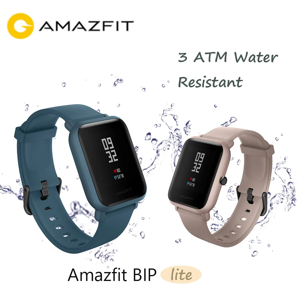 Глобальная версия Amazfit Bip Lite Водонепроницаемые умные часы для плавания 45 дней