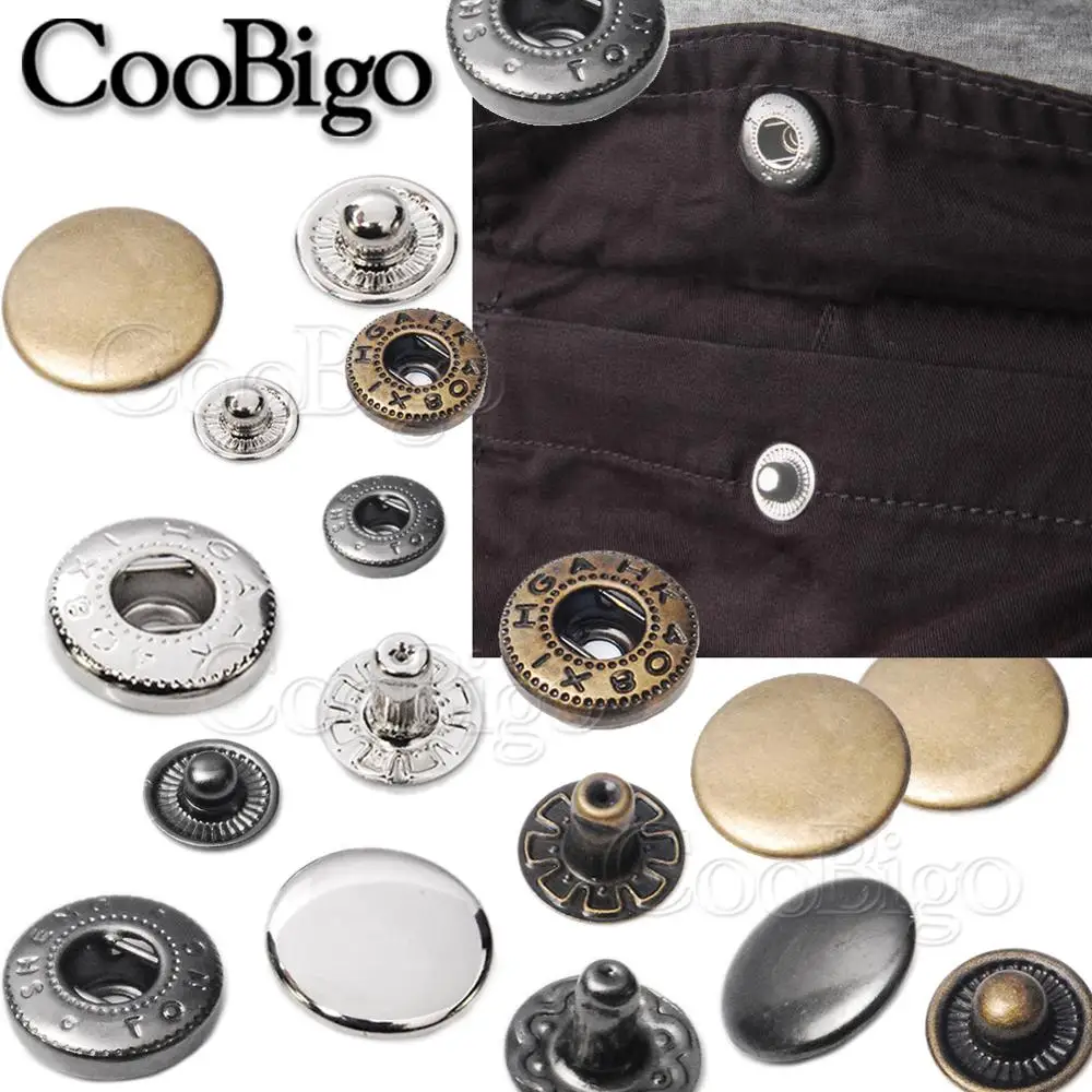 Набор металлических кнопок для шитья 10/12/15 мм 100 шт./упаковка|snap fastener|press studmetal press