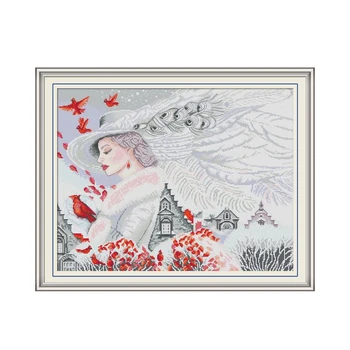 Beauty and Bird Patterns Cross Stitch Embroidery Kits 14CT Cotton Thread Painting 11CT Printed Canvas DIY Needlework Home Decor
Beauty and Bird Patterns Cross Stitch Embroidery Kits 14CT Cotton Thread Painting 11CT Printed Canvas DIY Needlework Home Decor